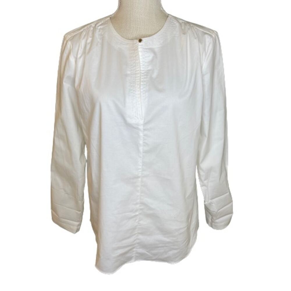 Ellen Tracy Women's White Tunic Painters Top, M